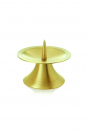 Kerzenständer - aus Metall gebürstet mit Dorn für Kerzen bis Ø90mm in Gold 026 - Topseller