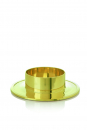 Kerzenständer aus Metall - rund - poliert - für Kerzen mit Ø60mm in Gold 026 - Topseller