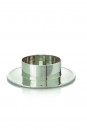 Kerzenständer aus Metall - rund - poliert - für Kerzen mit Ø60mm in Silber 027 - Topseller