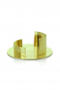 Kerzenständer aus Metall  - poliert - rund - für Kerzen mit Ø50mm in Gold 026 - Topseller