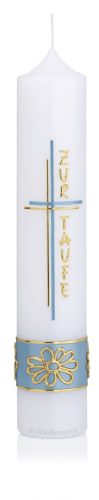 Taufkerze Top-Neuheit Kreuz mit Blume 167.082.007