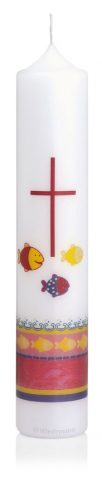 Taufkerze Topseller Rosa "Fische" 167.085.016