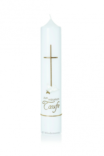 Taufkerze Topseller mit Kreuz in Gold 165.449.026