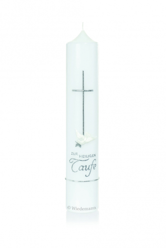 Taufkerze Topseller mit Kreuz in Silber 165.449.027