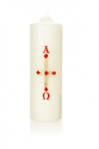 2er Pack Osterkerzen Ø50mm x 165mm Höhe in der Farbe 003 Elfenbein