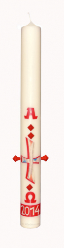 Osterkerze Ø80mm x 800mm Höhe - Farbe 003 Elfenbein - NEU 2014