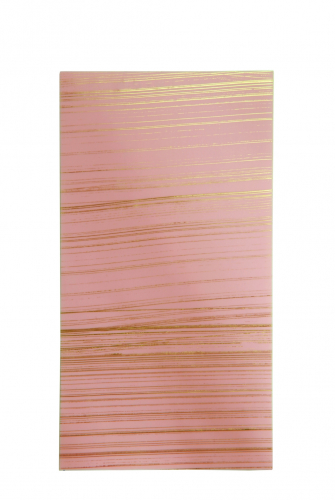 10er Pack Wachsplatten "Gold gestrichelt" in der Farbe 016 Rosa im Karton - Verzierwachsplatten - Grösse 200x100mm