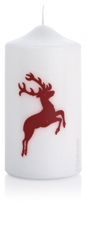 Gmundner Hirsch-Kerzen "4er Pack-Bordeaux-Edition" Ø80mm x 150mm Höhe