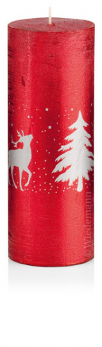 Weihnachts - Kerzen 4er Pack Ø68mm x 190mm Höhe - "Rustic Metallic" in 3 Farben zur Auswahl- Neuheit 2014