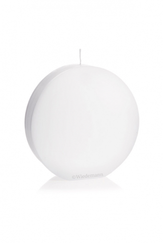 Formenkerze - "Scheibe" - Rohling nicht getaucht - Ø160mm - Farbe 004 Weiss