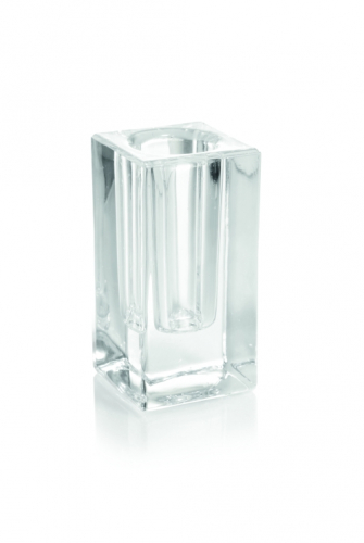 6er Pack Leuchter aus Glas - für konische Kerzen - "Modern-Big" - Ø40mm x 80mm