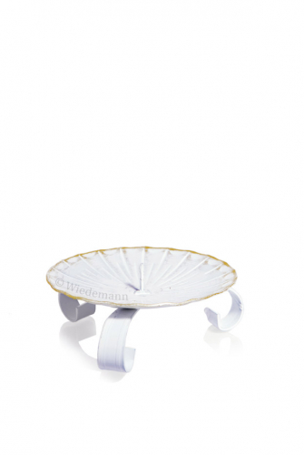 Kerzenständer aus Metall mit Dorn-Farbe Gold/Weiß-Ø80mm-Handarbeit-Topseller