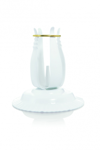 Kerzenständer aus Metall - Leuchter für Kerzen mit Ø30mm - in der Farbe 004 Weiß