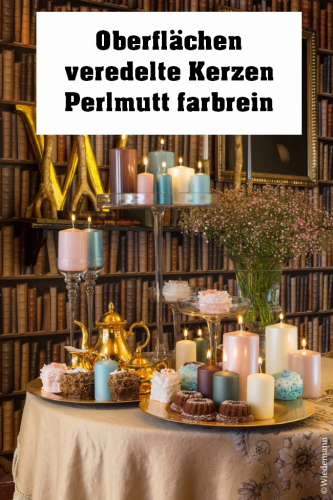 Stumpenkerzen mit veredelter Oberfläche / Neuheit