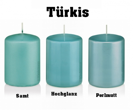 Stumpenkerzen mit veredelter Oberfläche / Neuheit