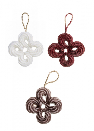 4er Pack Christbaum - Anhänger aus Wachs - "Blume" Ø60mm - Neuheit 2014