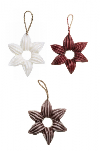 4er Pack Christbaum - Anhänger aus Wachs - "Stern" Ø60mm - Neuheit 2014