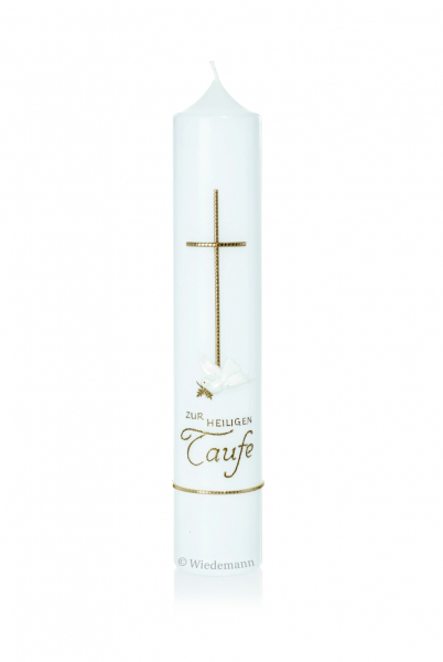 Taufkerze Topseller mit Kreuz in Gold 165.449.026