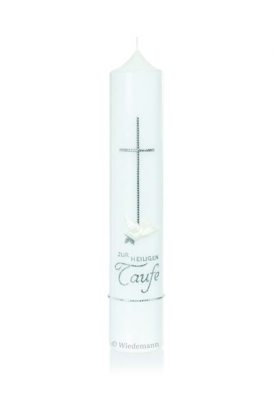 Taufkerze Topseller mit Kreuz in Silber 165.449.027