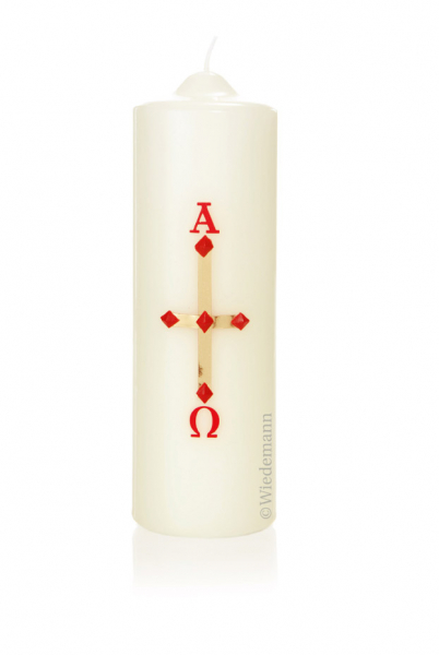 4er Pack Osterkerzen Ø40mm x 120mm Höhe in der Farbe 003 Elfenbein