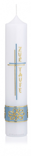 Taufkerze Top-Neuheit Kreuz mit Blume 167.082.007