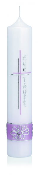 Taufkerze Top-Neuheit Kreuz mit Blume 167.082.016