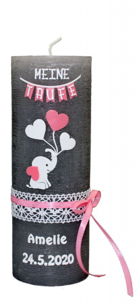 Taufkerze Rustik "Elefant" Neuheit durchgefärbt 167.539.016
