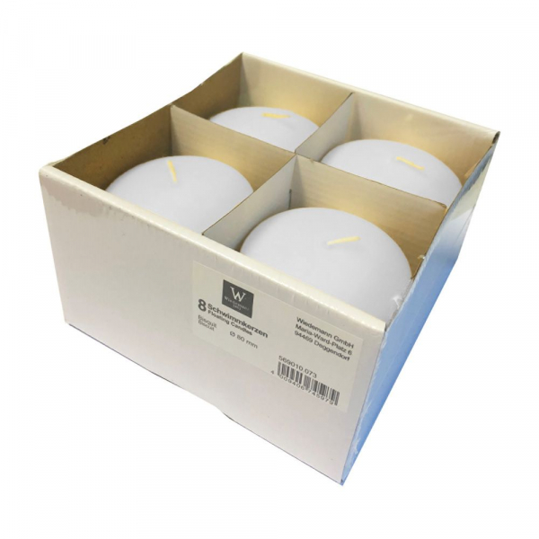 XXL Schwimmkerzen Ø 80mm in 3 Farben zur Auswahl