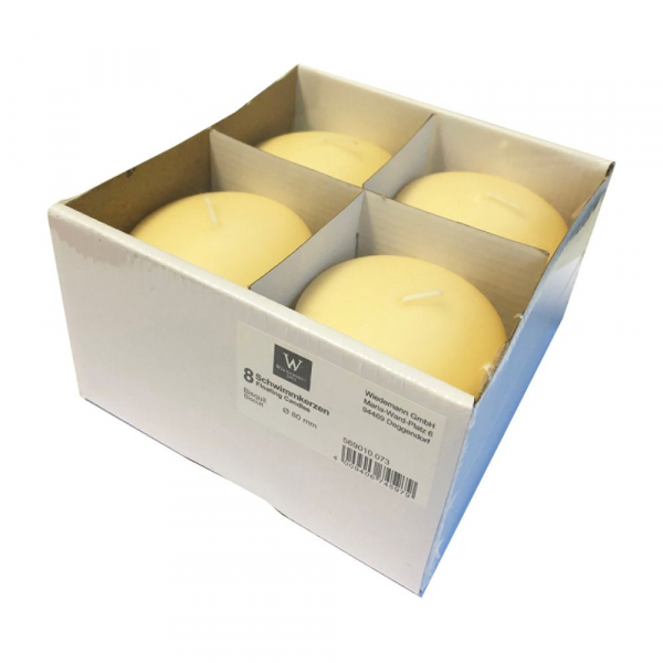 XXL Schwimmkerzen Ø 80mm in 3 Farben zur Auswahl