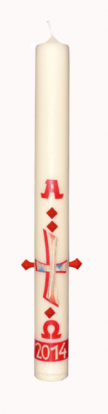 Osterkerze Ø80mm x 800mm Höhe - Farbe 003 Elfenbein - NEU 2014