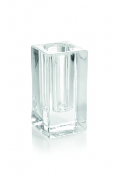 6er Pack Leuchter aus Glas - für konische Kerzen - "Modern-Big" - Ø40mm x 80mm