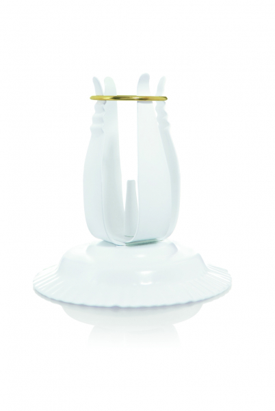 Kerzenständer aus Metall - Leuchter für Kerzen mit Ø30mm - in der Farbe 004 Weiß