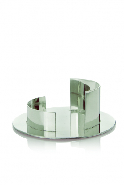 Kerzenständer aus Metall-poliert-für Kerzen mit Ø70mm-Farbe Silber-Topseller