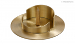 Kerzenständer aus Metall mit Dorn-Farbe Gold-matt gebürstet-für Kerzen mit Ø50mm geeignet-Topseller-Handarbeit