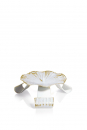 Kerzenständer aus Metall mit Dorn-Farbe Weiß/Gold-Handarbeit-Ø100mm-Topseller