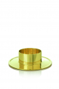 Kerzenständer aus Metall - Leuchter rund - poliert - für Kerzen mit Ø50mm in der Farbe Gold 026 - Topseller