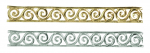 2x Verzierwachsornamentsstreifen - in der Farbe 027 Silber - Grösse 10x100mm