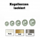 Kugelkerzen Ø 28mm - Ø100mm - lackiert (Metallic)  -  in verschiedenen Grössen und Farben erhältlich.